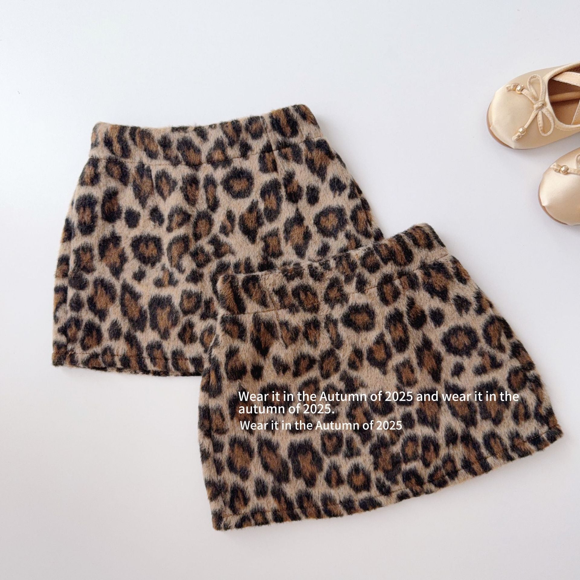 インパン付きレオパードミニスカート