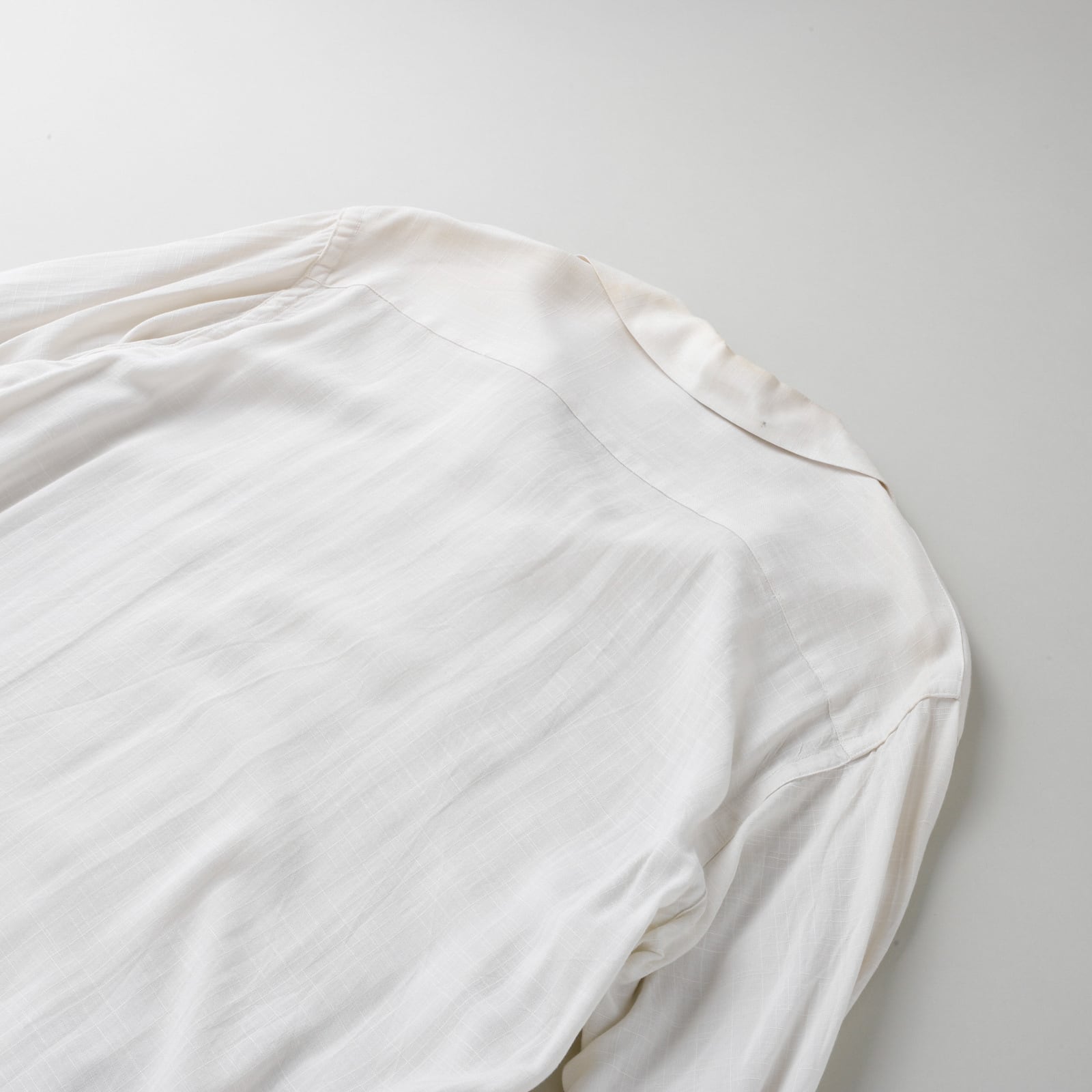 【Special vintage】ホワイト　レーヨンシャツ　rayon 50s 極美品】50s special Vintage rayon open collar shirt mint condition