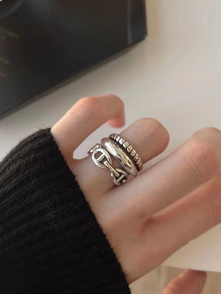 S925 H ring (R05) | onesea
