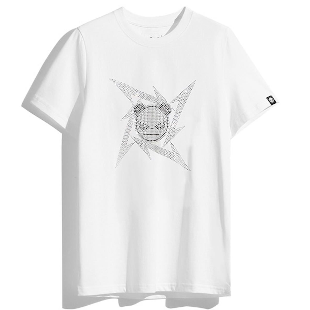 【HIPANDA ハイパンダ】メンズ ラインストーン Tシャツ MEN'S RHINESTONE SHORT-SLEEVED T-SHIRT / WHITE・BLACK