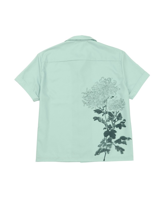 Flower back print shirt［HSS002］