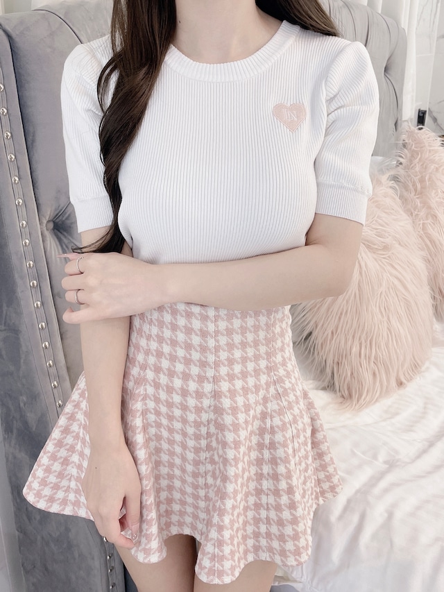 Lumignon original ♥ LN heart embroidery tops【ホワイト】