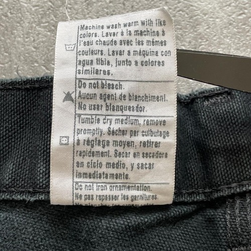 メキシコ製 ブラック ダブルニー Carhartt B136 BLK 42×34 詳細写真11