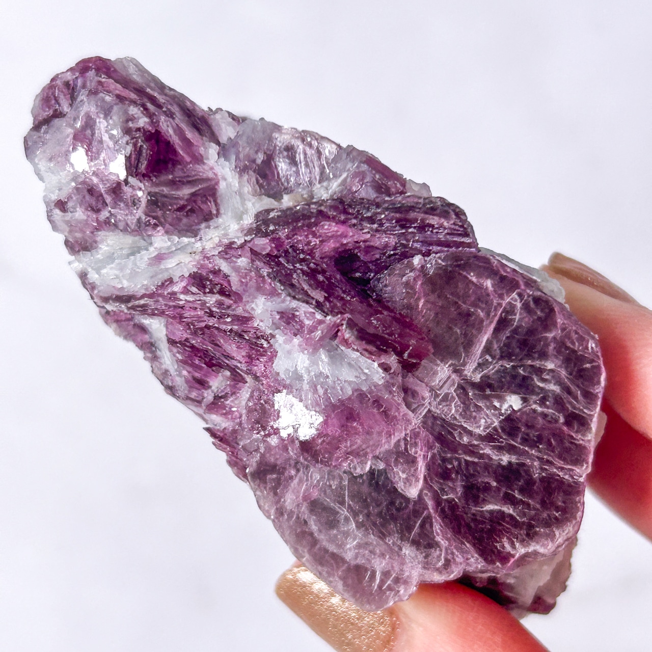 レピドライト(パープルマイカ) ・水晶共生 原石