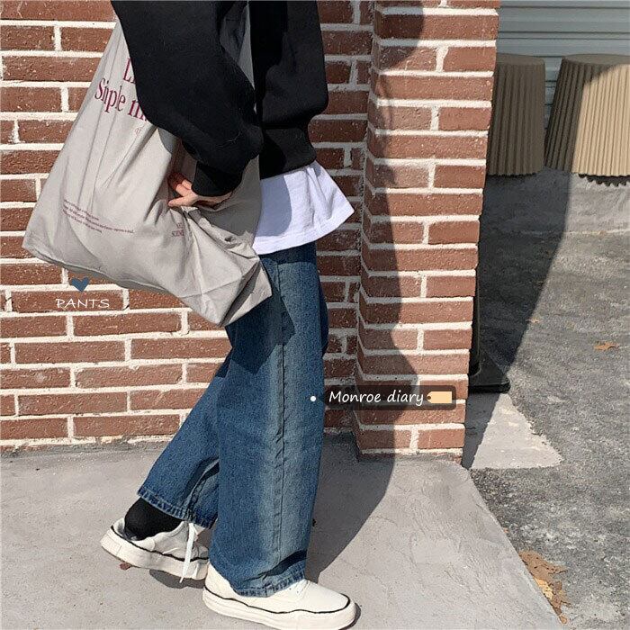 ウェストジーンズ オータムウィンターパンツ ルーズ薄手 秋物 冬物 モンロー24905193848