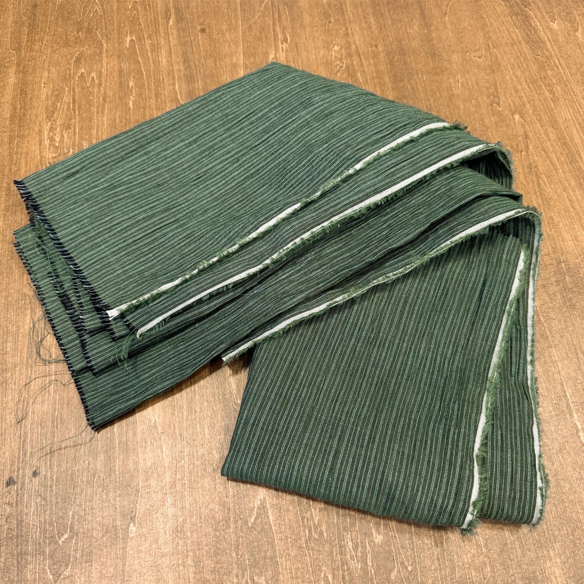 生地販売】2・1ピンストライプ 緑（A-319） | 近江上布伝統産業会館