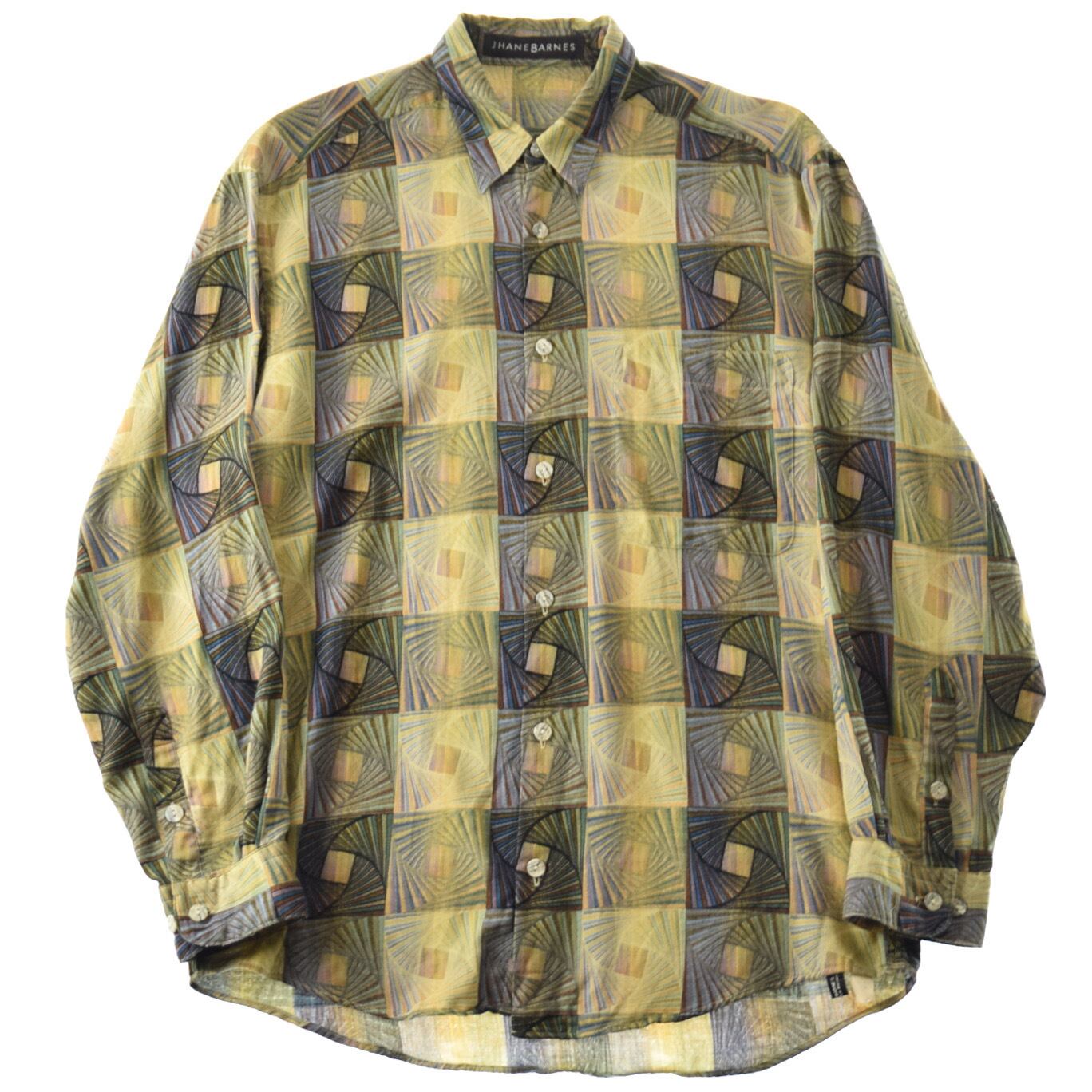1990's JHANE BARNES ヴィンテージ 総柄コットンシャツ レトロ / 90s