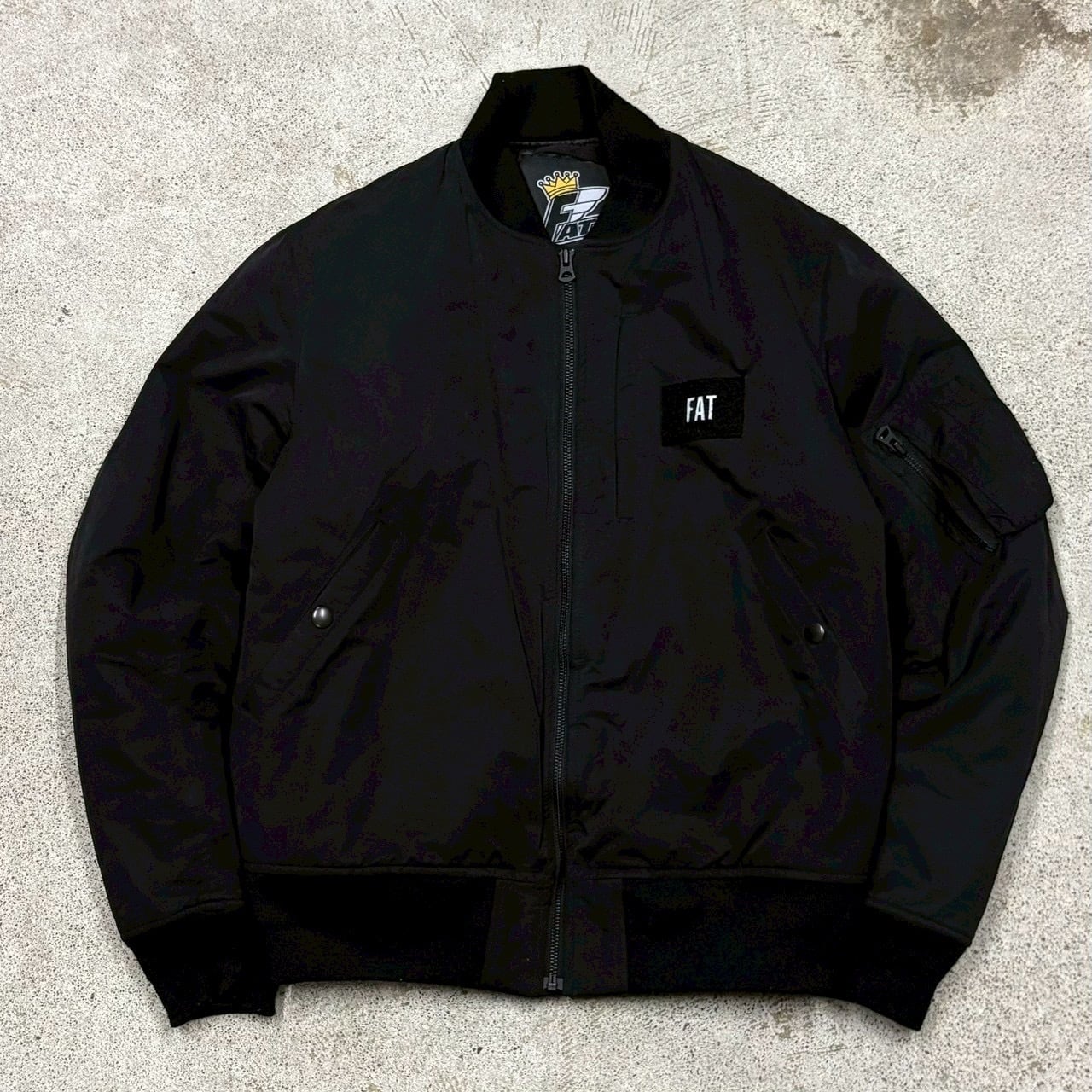 FAT MA-1 ブルゾン 希少なJUMBO エフエーティー size M】FAT エフエイティー MA-1 ボンバージャケット ブルゾン