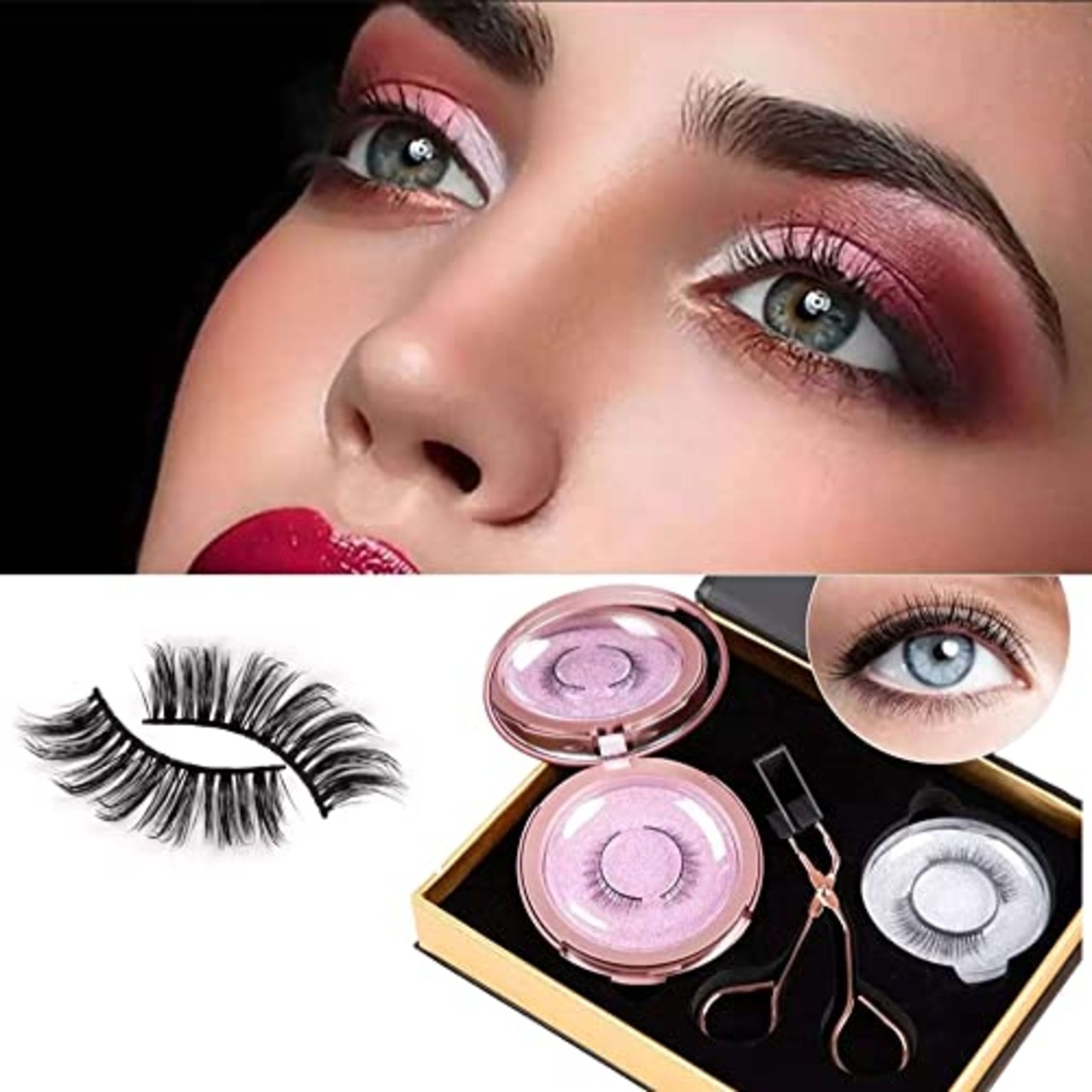 Itisyou マグネットつけまつげ マグネットまつ毛 つけまつげ フルセット 磁石のつけまつげ つけまつげクリップ 3D磁気まつげセット