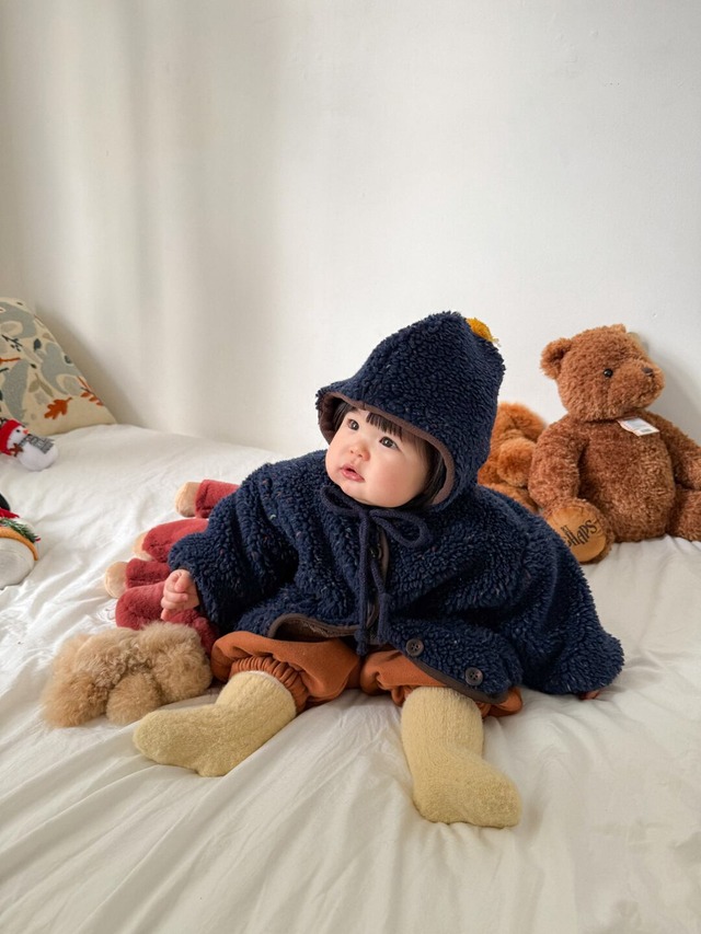 予約⌇onu/ Pompom ear flap hat