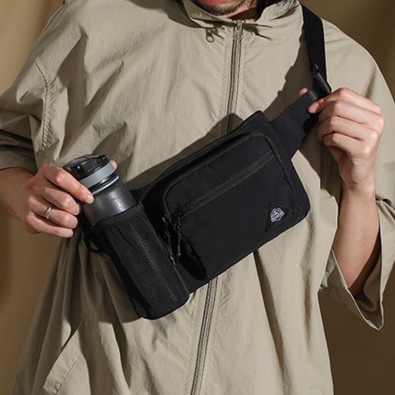 メッシュポケット付きボディバッグ A19042