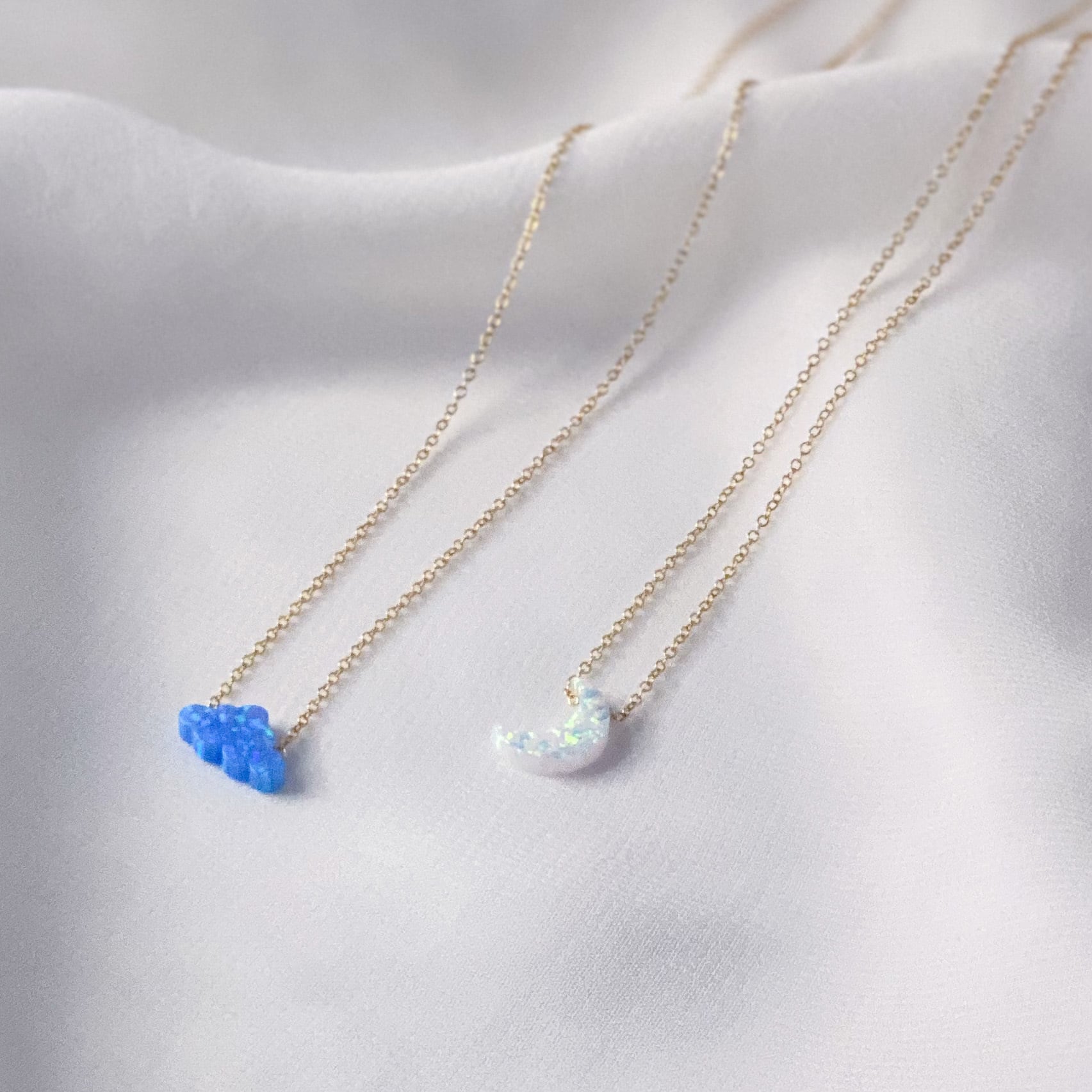 雲オパールネックレス ゴールド（14KGF） | Bubble Gem⌇天然石