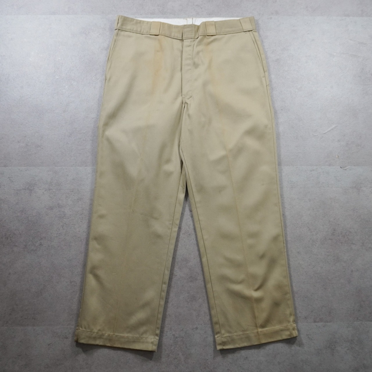 80s Dickies 874 work pants "made in USA" beige W37L28相当 古着 - 2