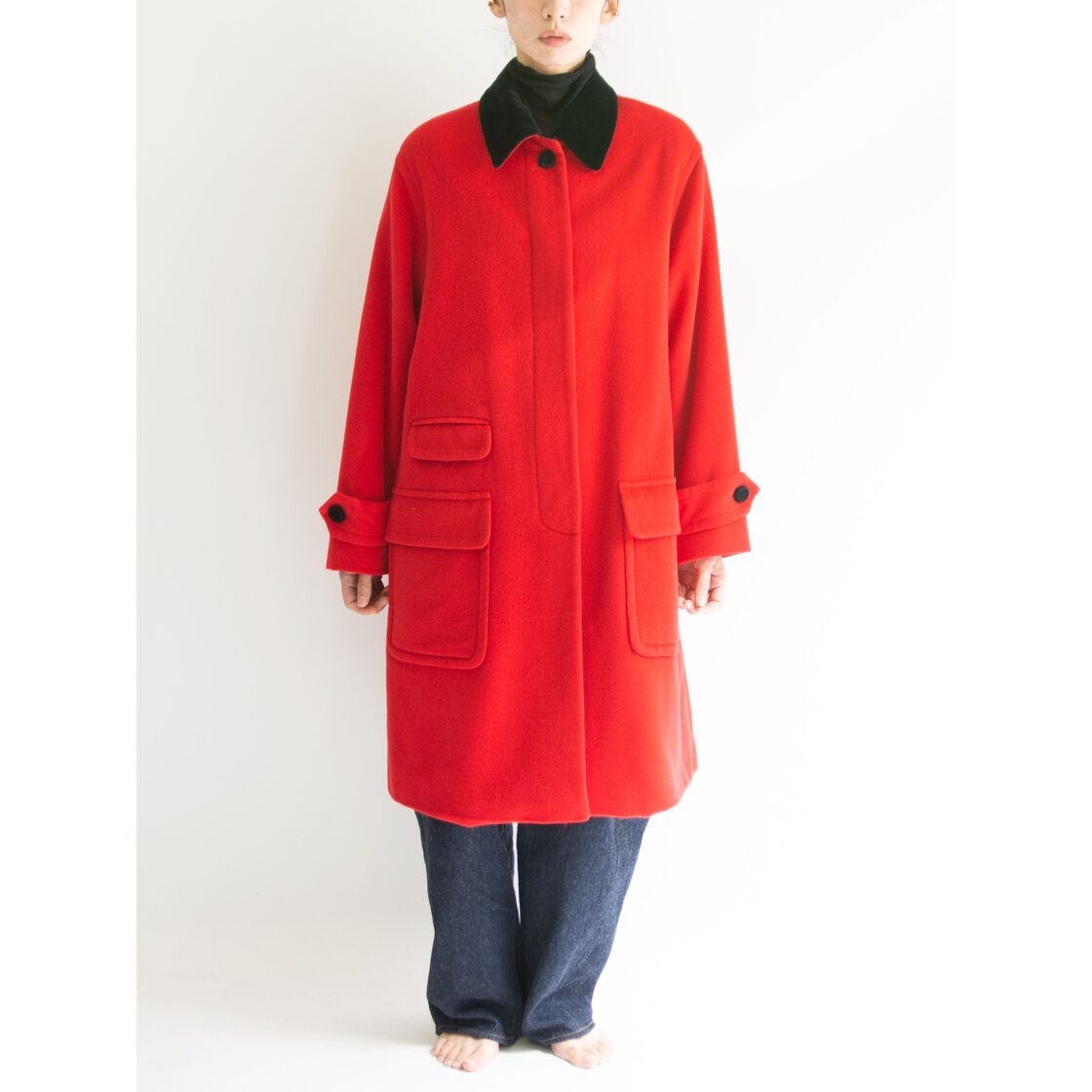 DAKS LONDON】Made in Great Britain Wool-Angora-Cashmere Coat 