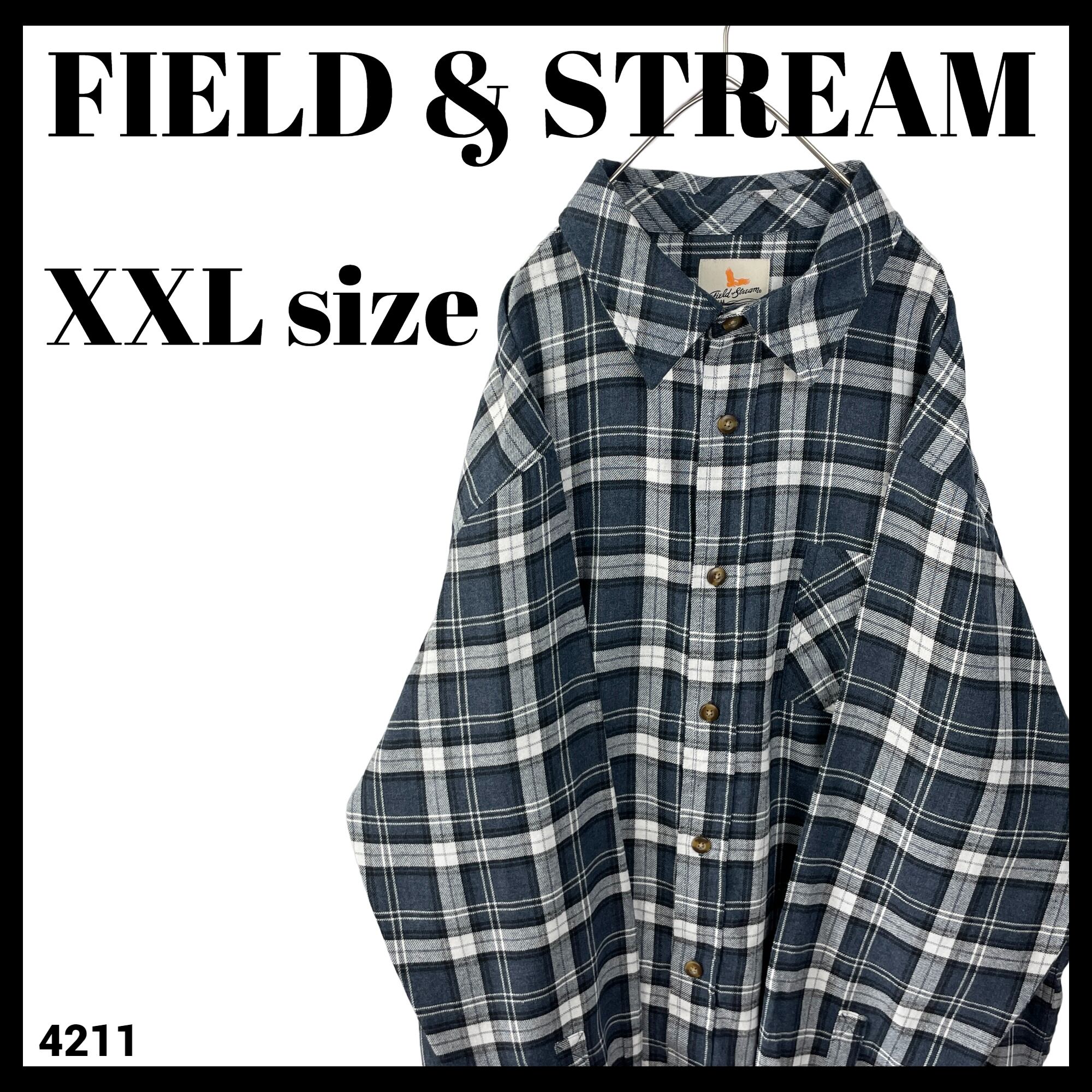 FIELD & STREAM 秋冬 フランネルシャツ チェック ネイビー 2XL