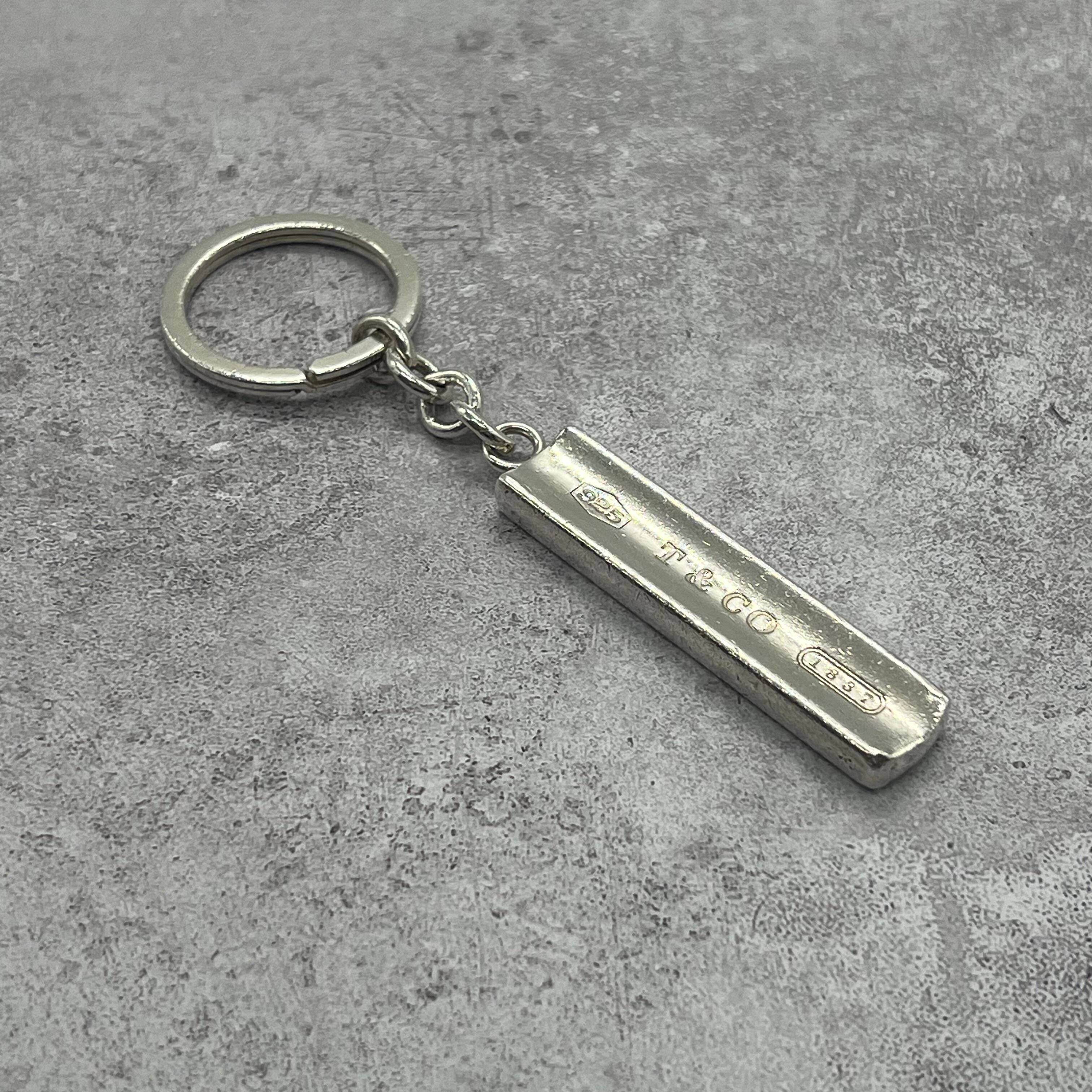 ティファニー TIFFANY&CO 1837 バープレート キーリング SV
