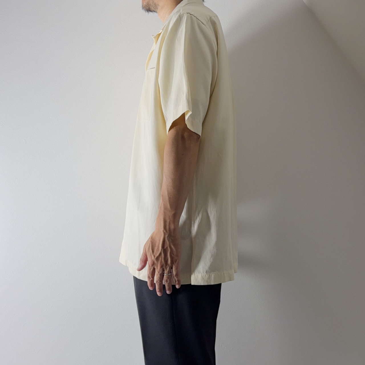 Polo by Ralph Lauren "CALDWELL" open collar shirt Silk Cotton [L] 古着 - 15