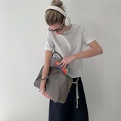 Chiné Roll Sleeve Tee F0589