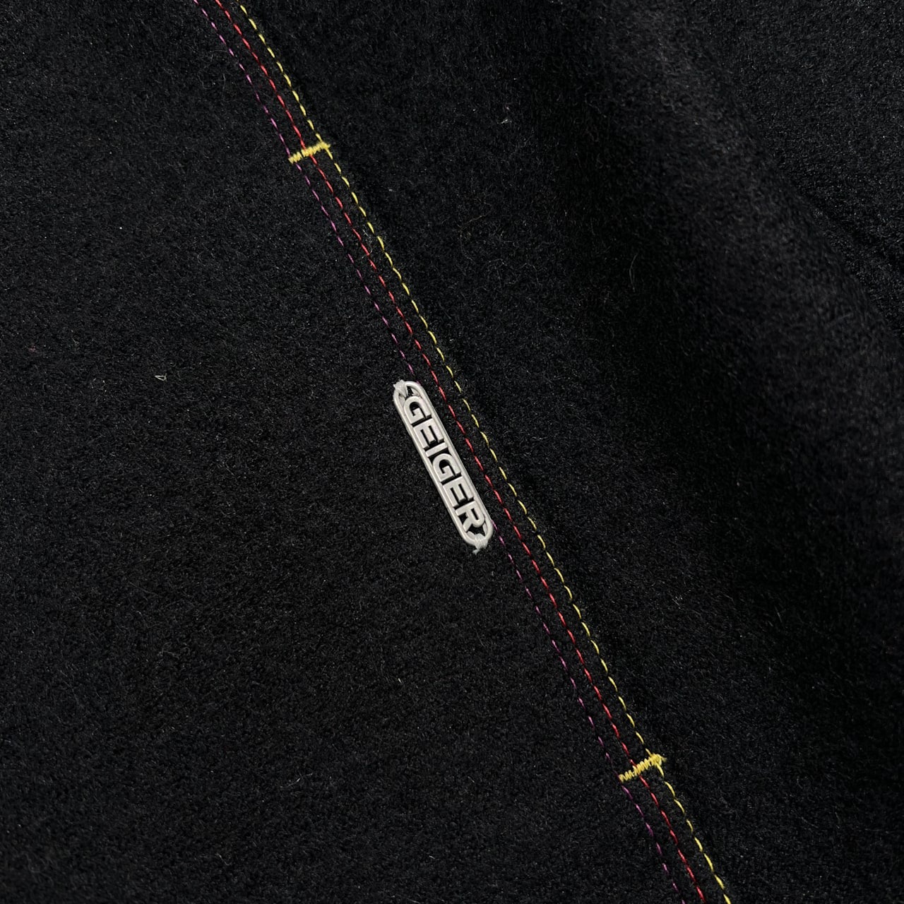 90s オーストラリア製 GEIGER ガイガー マルチステッチ ウール コート ジャケット サイズ 40 /ブラック/レディース/ビンテージ