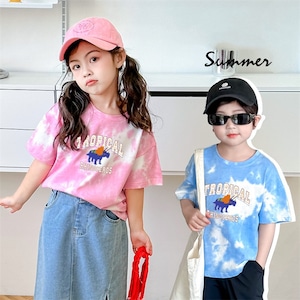 tシャツ 男の子 女の子 子供服 2色 90-160㎝ カジュアル 半袖Tシャツ おしゃれ かわいい 24zm193