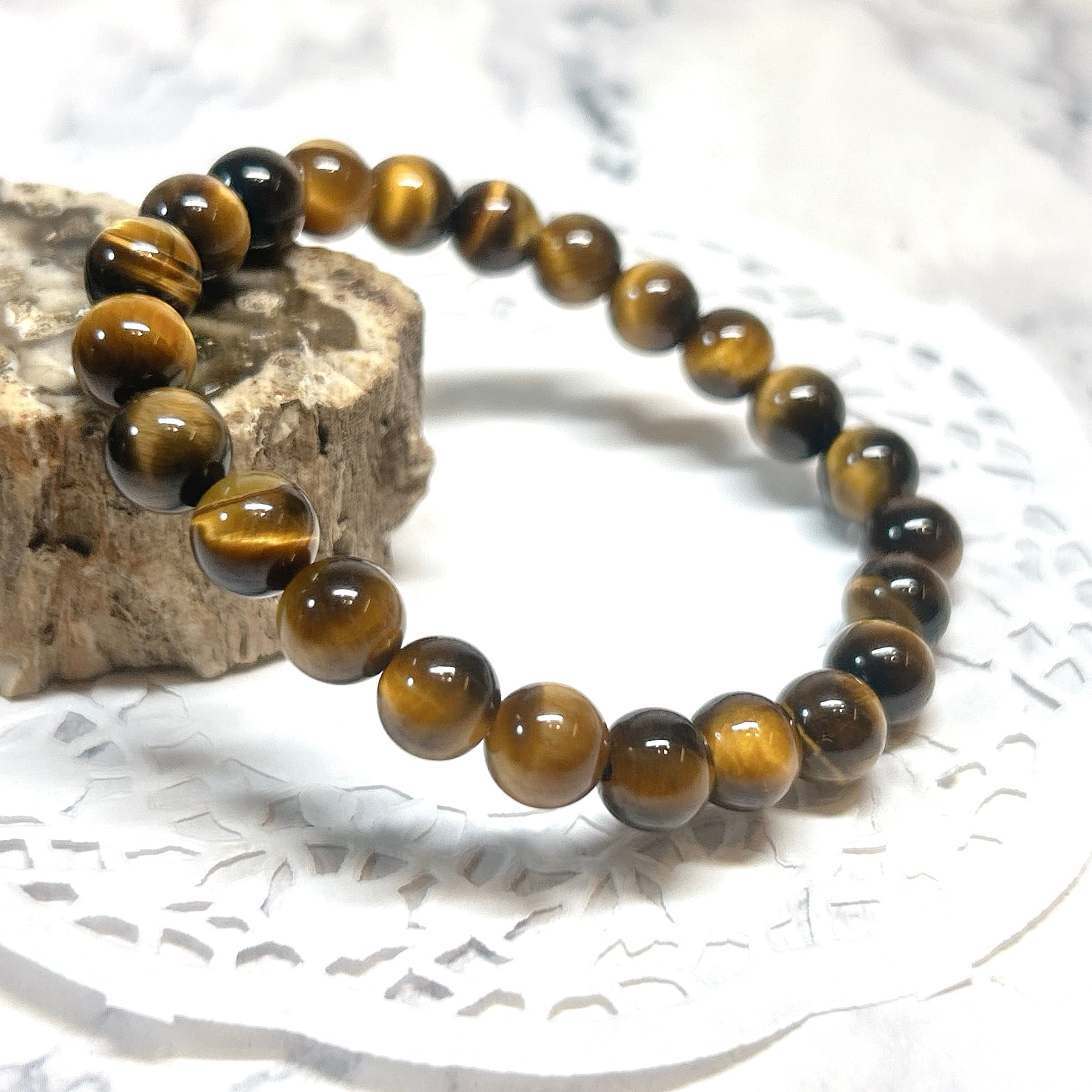 天然石 ブレスレット コーヒールチルクォーツ 11mm 内径17cm コーヒー ルチル イン クォーツ - Coffee Rutile in Quartz - 天然石
