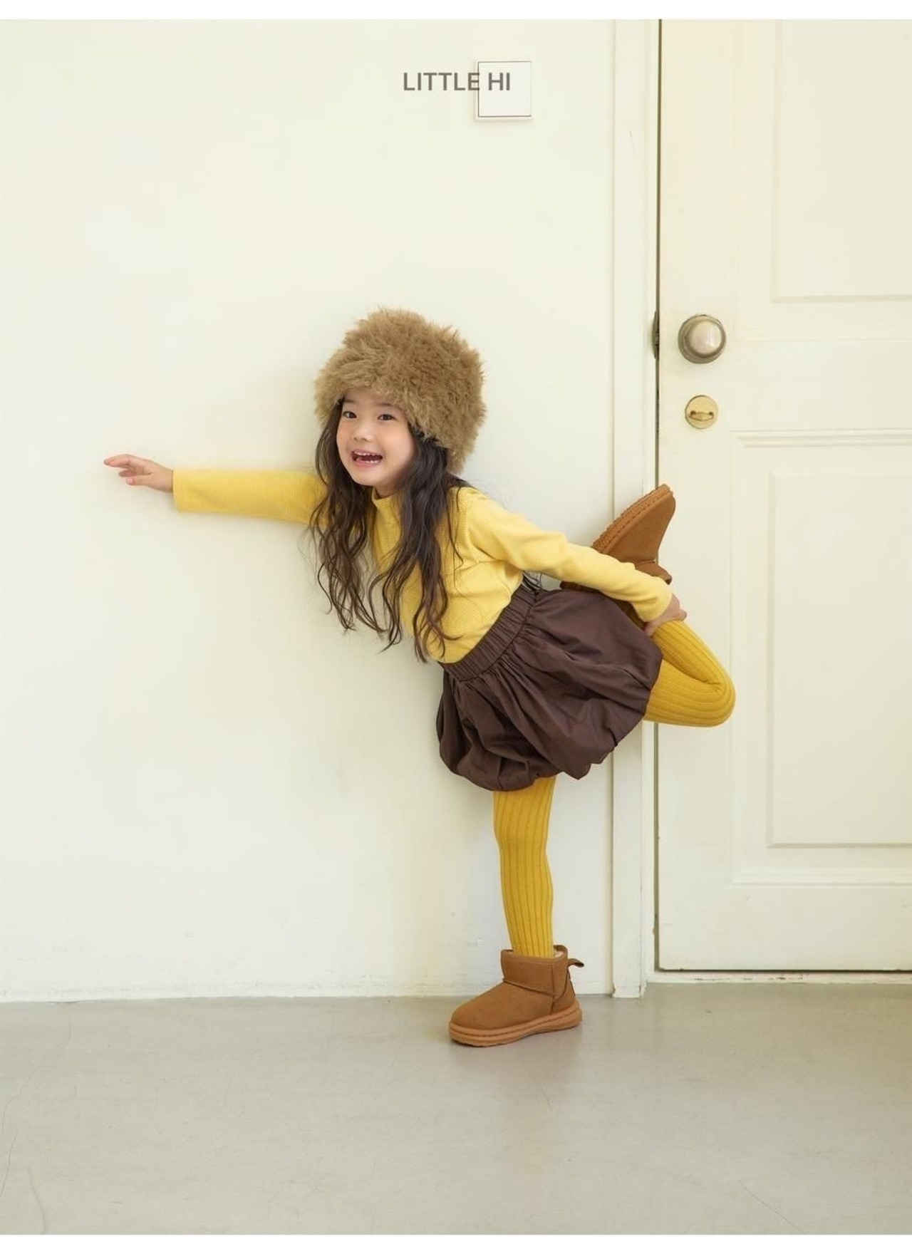 〖取寄〗韓国子供服 / 26winter / Little Hi / メロウボーダーハイネックT / キッズ *XS~XL*