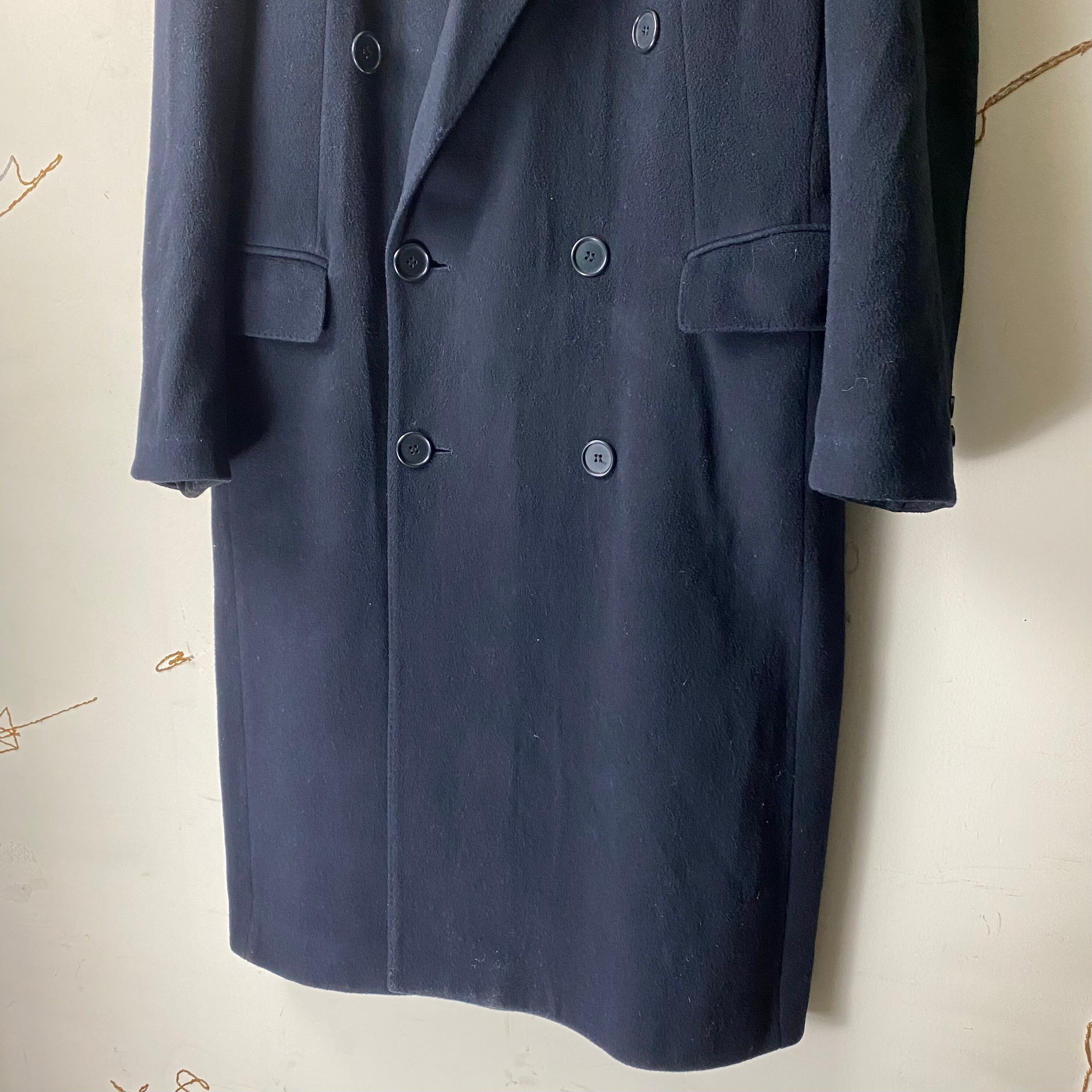 vintage YVES SAINT LAURENT double breasted cashmere wool coat