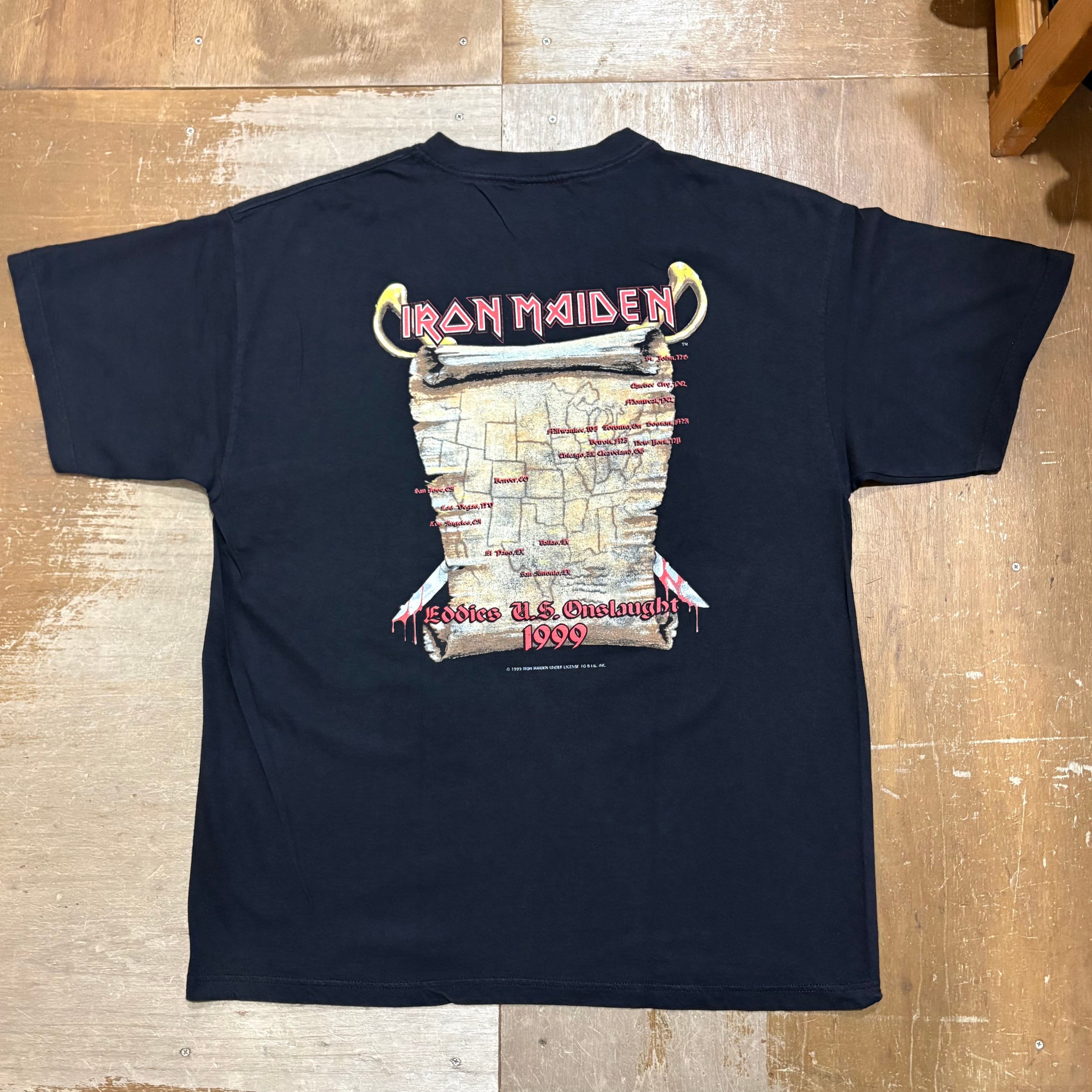 Vintage99年アイアン・メイデン北米ツアーTシャツ黒XL程度が良いです
