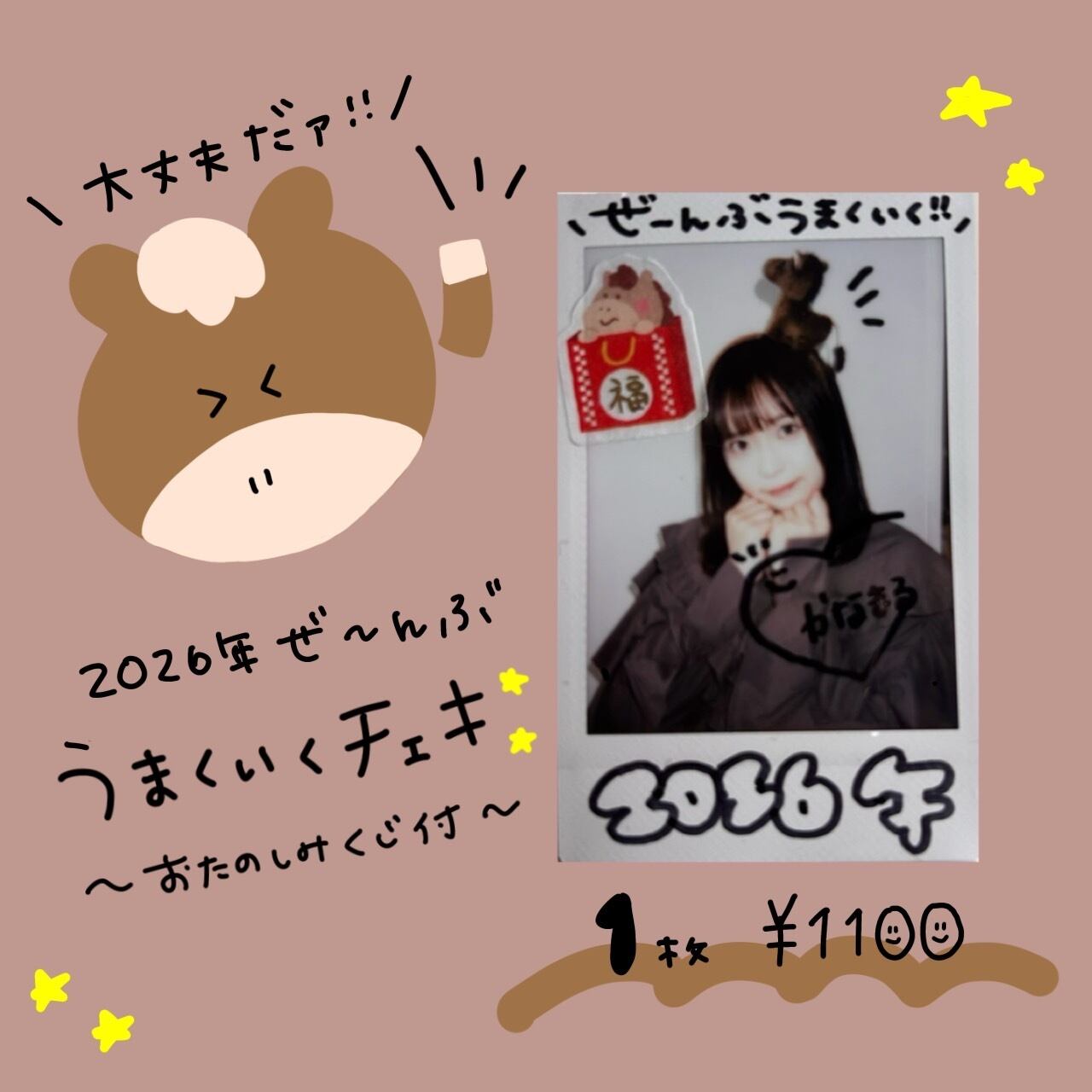 お楽しみくじ付き!うまくいくチェキ!