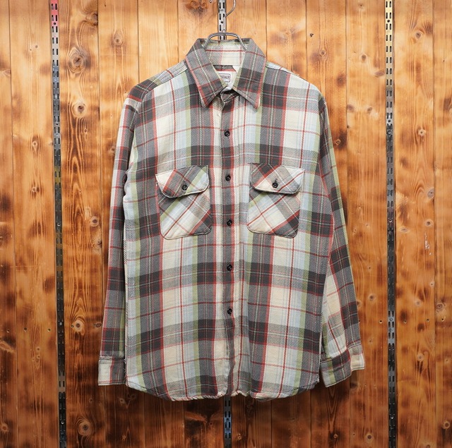 80s usa製 five brother ネルシャツ 16- L -16 1/2 ファイブブラザー