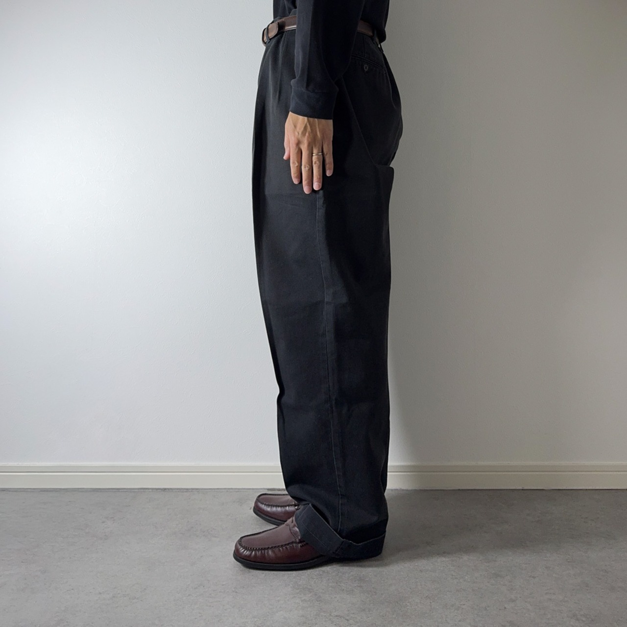 90s Polo by Ralph Lauren POLO CHINO ANDREW "made in USA" black W38L32 古着 - 17