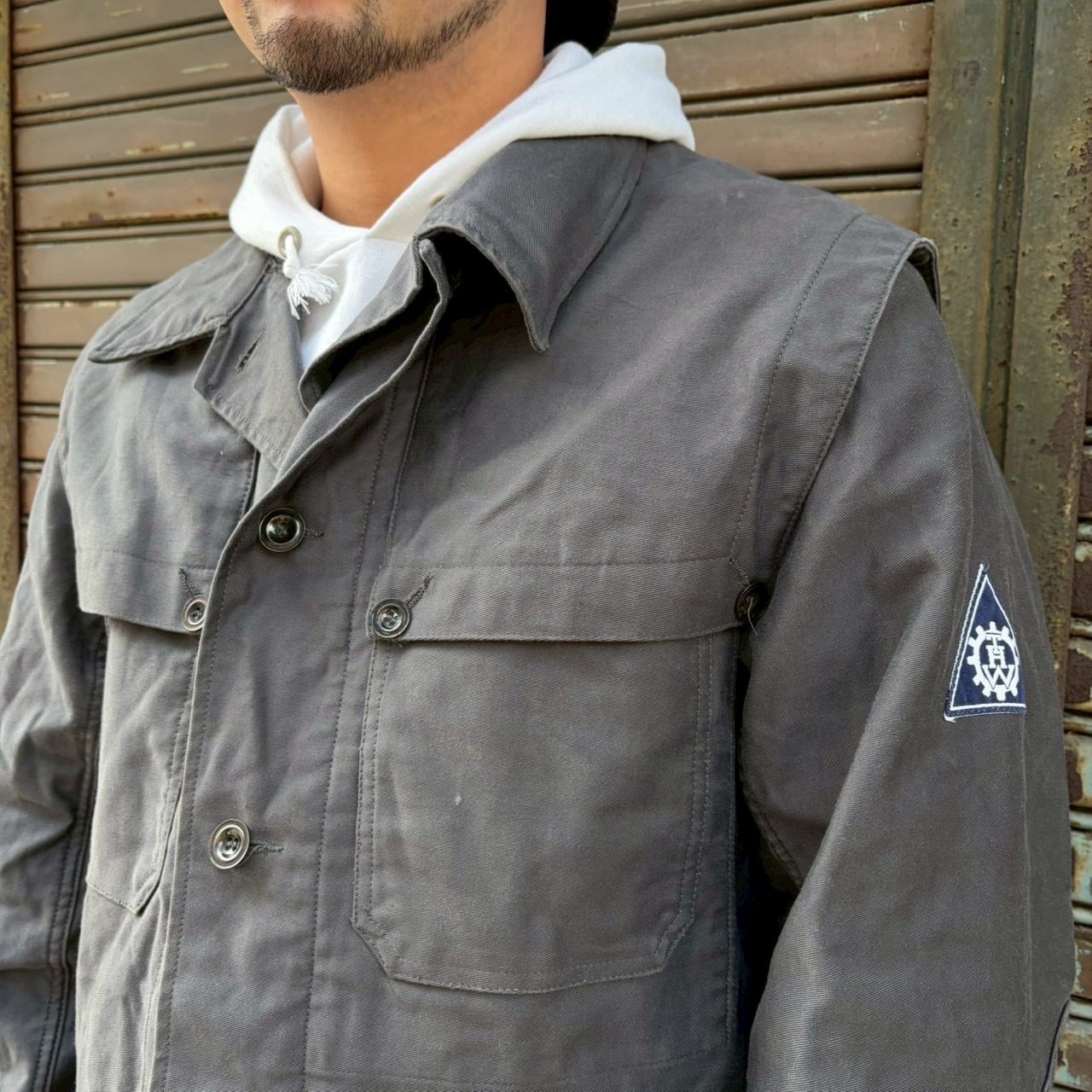 80s ドイツ軍 実物 THW ミリタリー 技術復旧団 モールスキン L