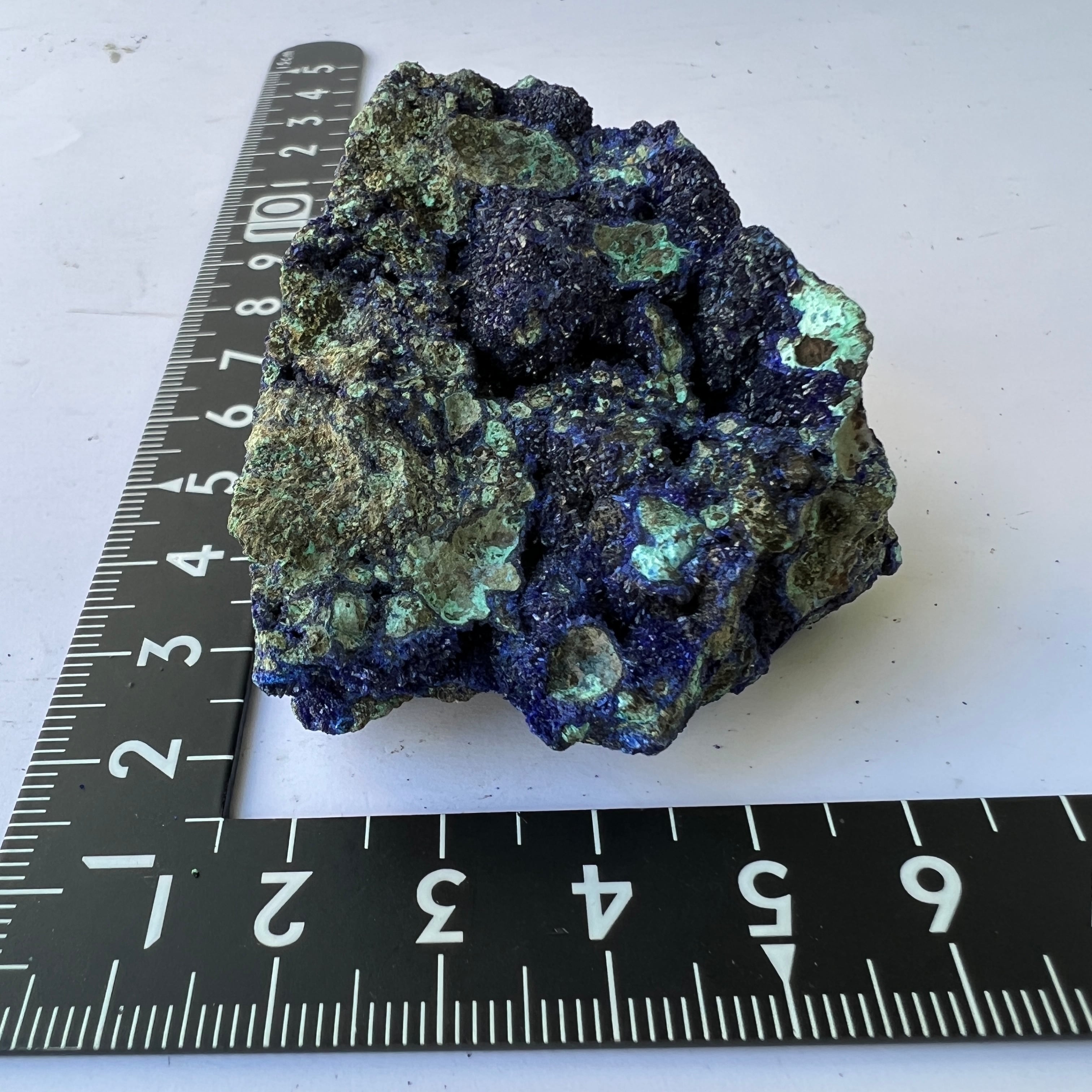 【E22004】マラカイトを伴うアジュライト アジュライト 藍銅鉱 岩絵の具 マラカイト Azurite 天然石 原石 鉱物 パワーストーン