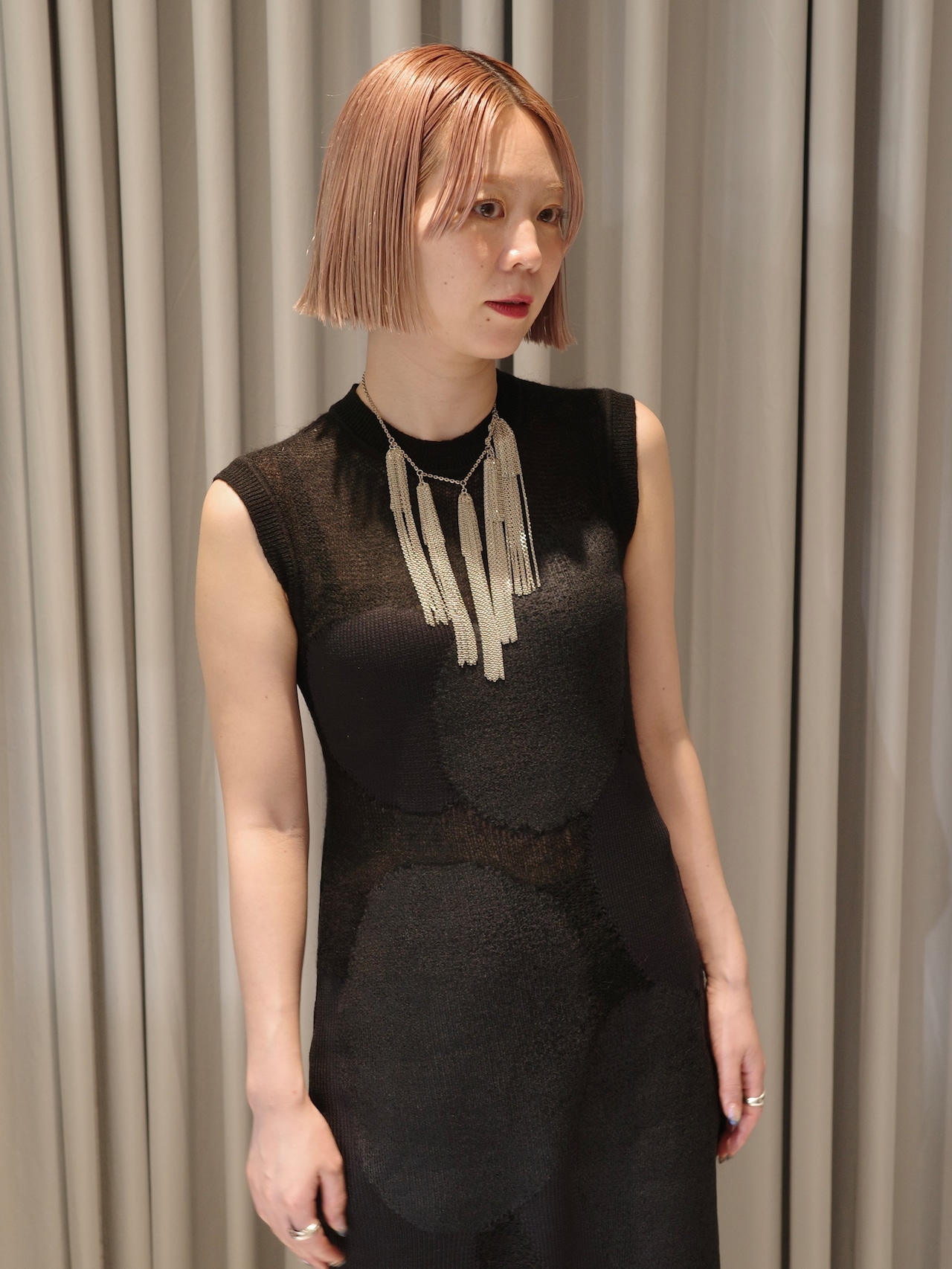 【25AW】Mame Kurogouchi マメ クロゴウチ / "Katachi" Motif Knited Dress - 5
