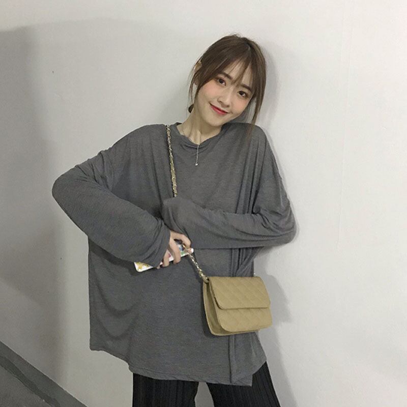 レッドスプリングオータムルーズTシャツ スタイルパンツ 春物 秋物 試着室88584357075