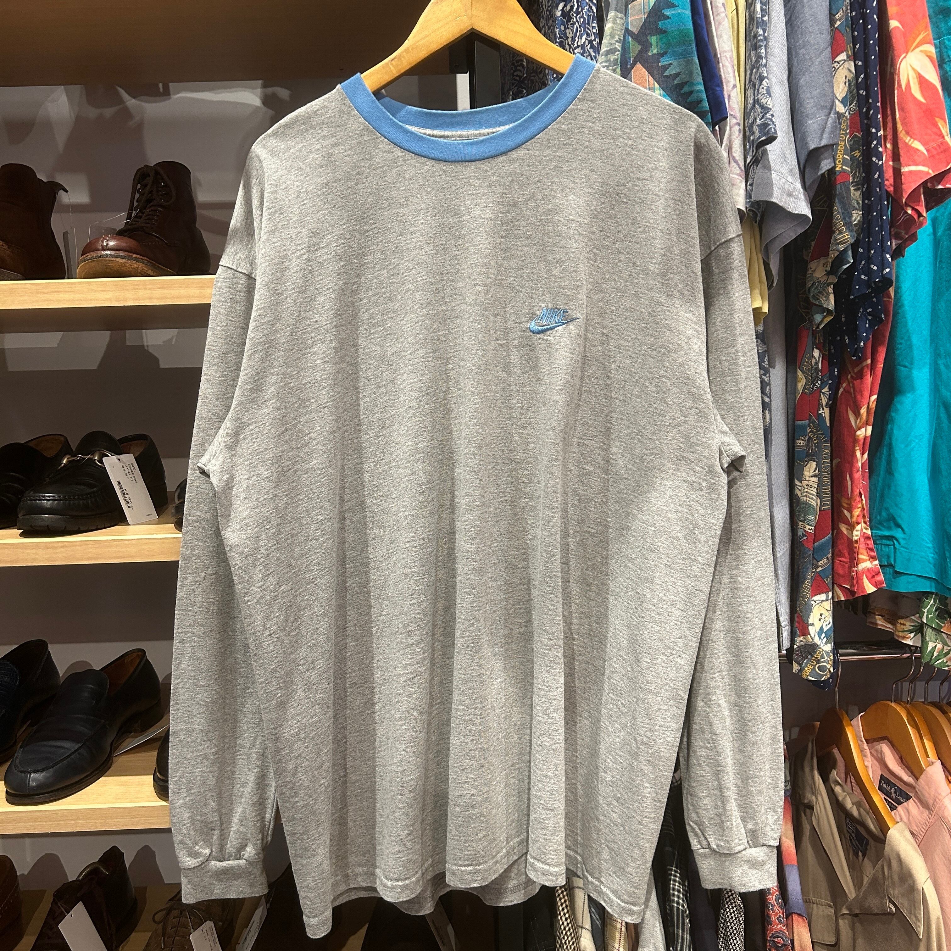 1990s NIKE LOGO L/S T-SHIRT GRAY | safarionline