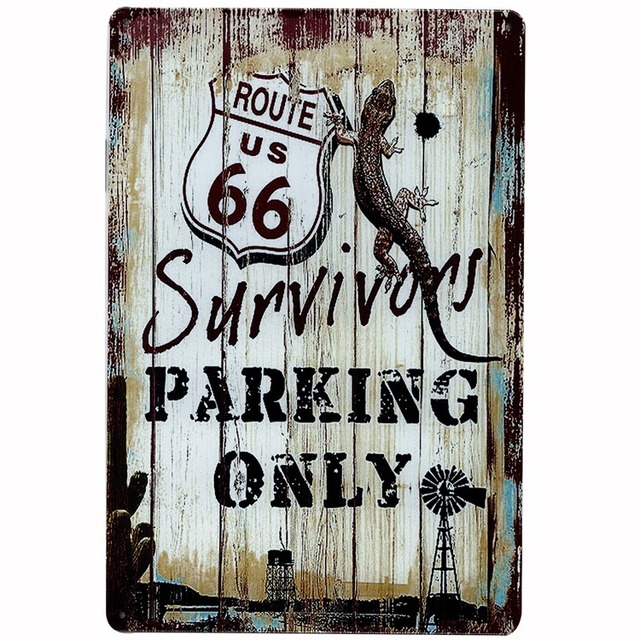 ROUTE666 (2) ルート666 ブリキ看板 メタルサインプレート サインボード USA アメリカン雑貨 ビンテージ ヴィンテージ 昭和レトロ ナンバープレート A4 アートパネル フレーム ガレージ 壁立て 壁掛けインテリア ウォールアート ポスター プレゼント ギフト インスタ映え オシャレ