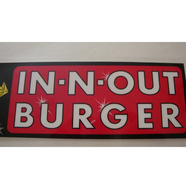 80’s InNOut Burger バンパーステッカー（Bumper Sticker）デッドストック品 ヴィンテージのアメリカン雑貨 Honey Antique ヴィンテージ