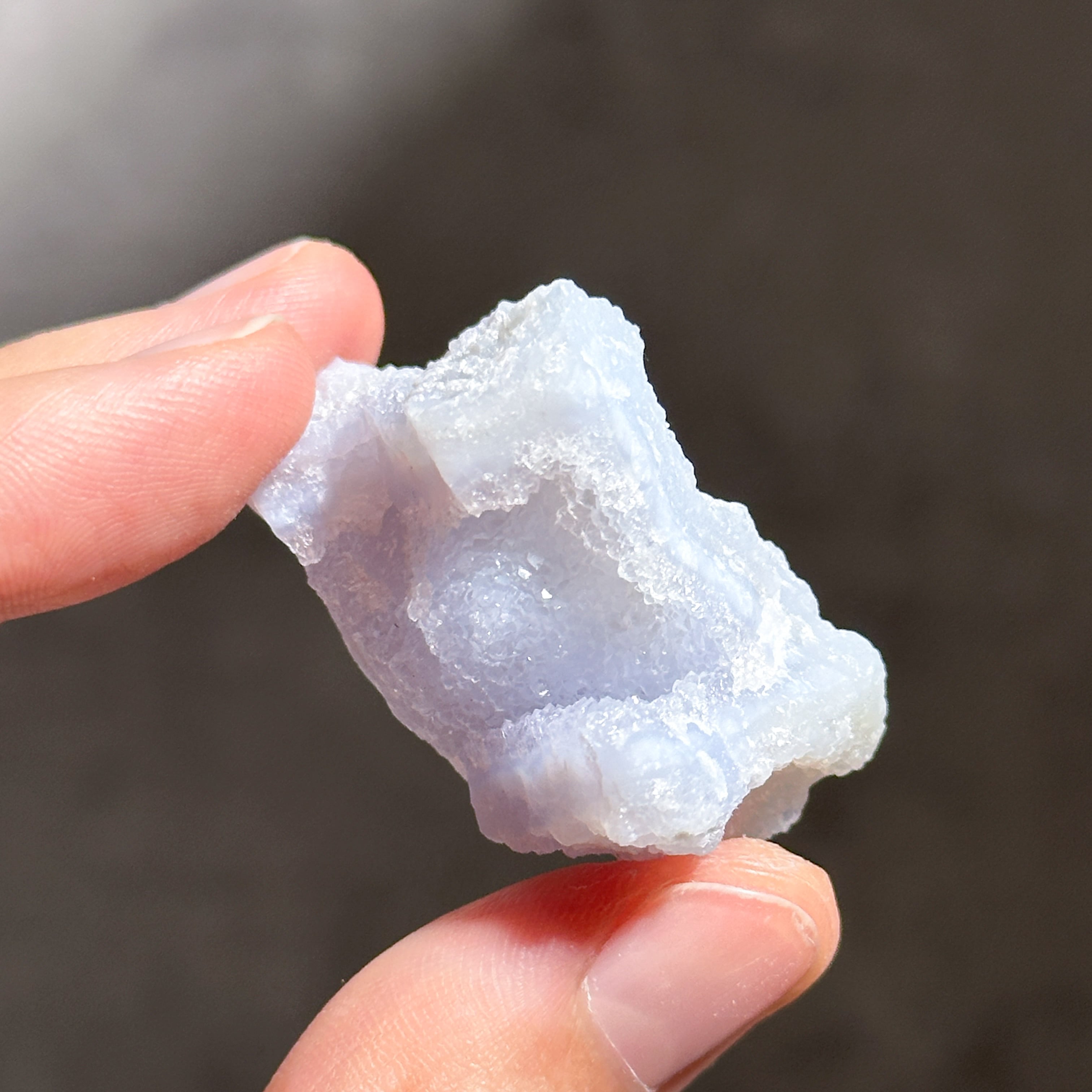 no.0134 春の波間　ブルーカルセドニー ブルーカルセドニー 原石11◇ Blue Chalcedony ◇天然石・鉱物