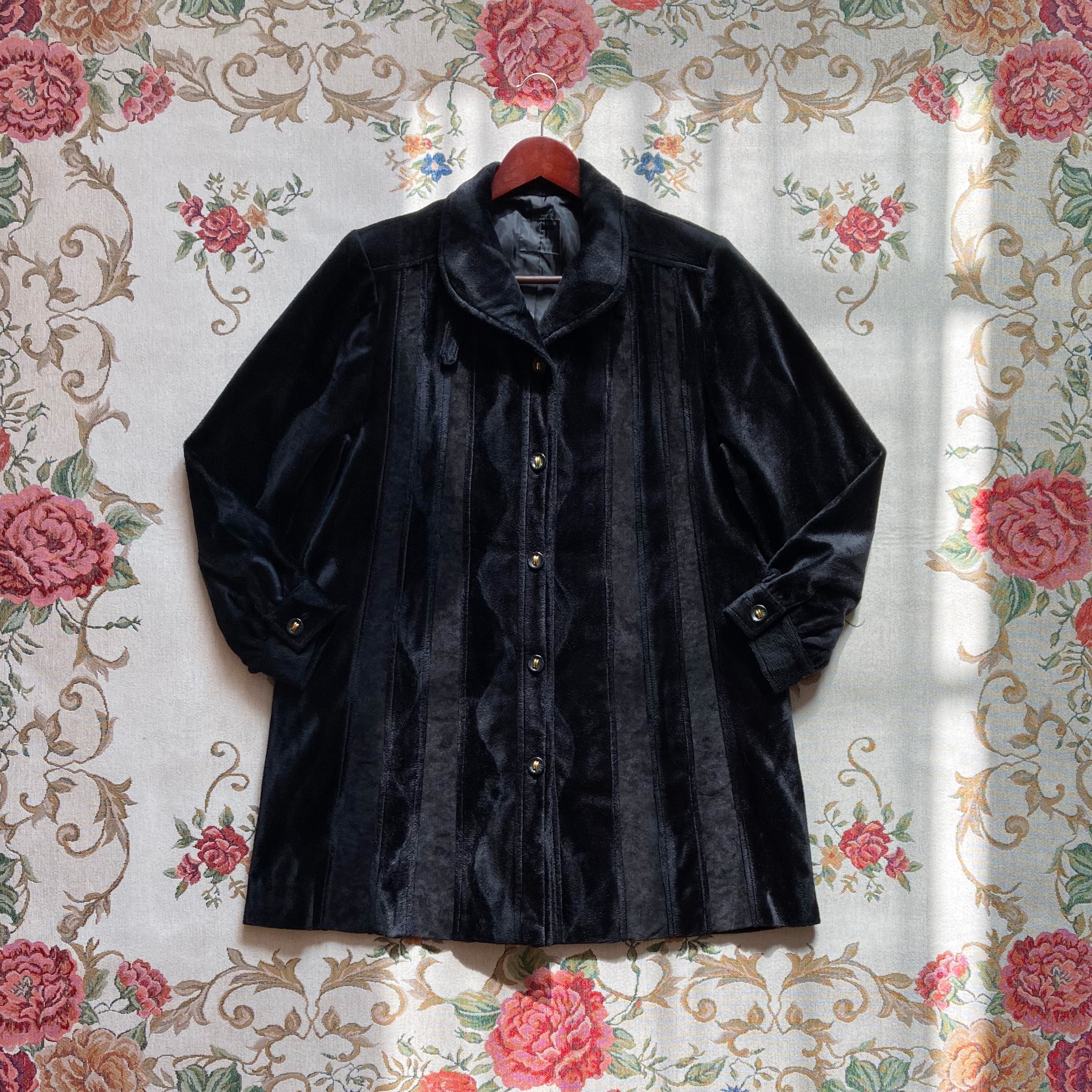vintage velour coat jacket