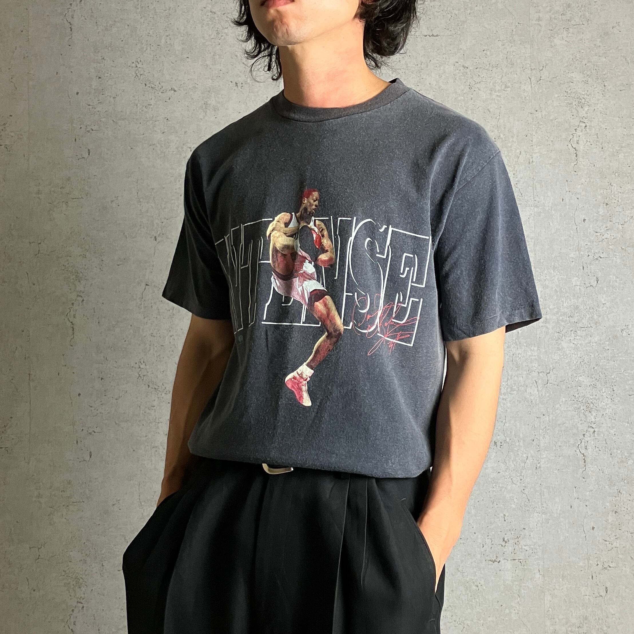 90s USA製 デニス ロッドマン Tシャツ Rodman ロンT ビンテージサイズ