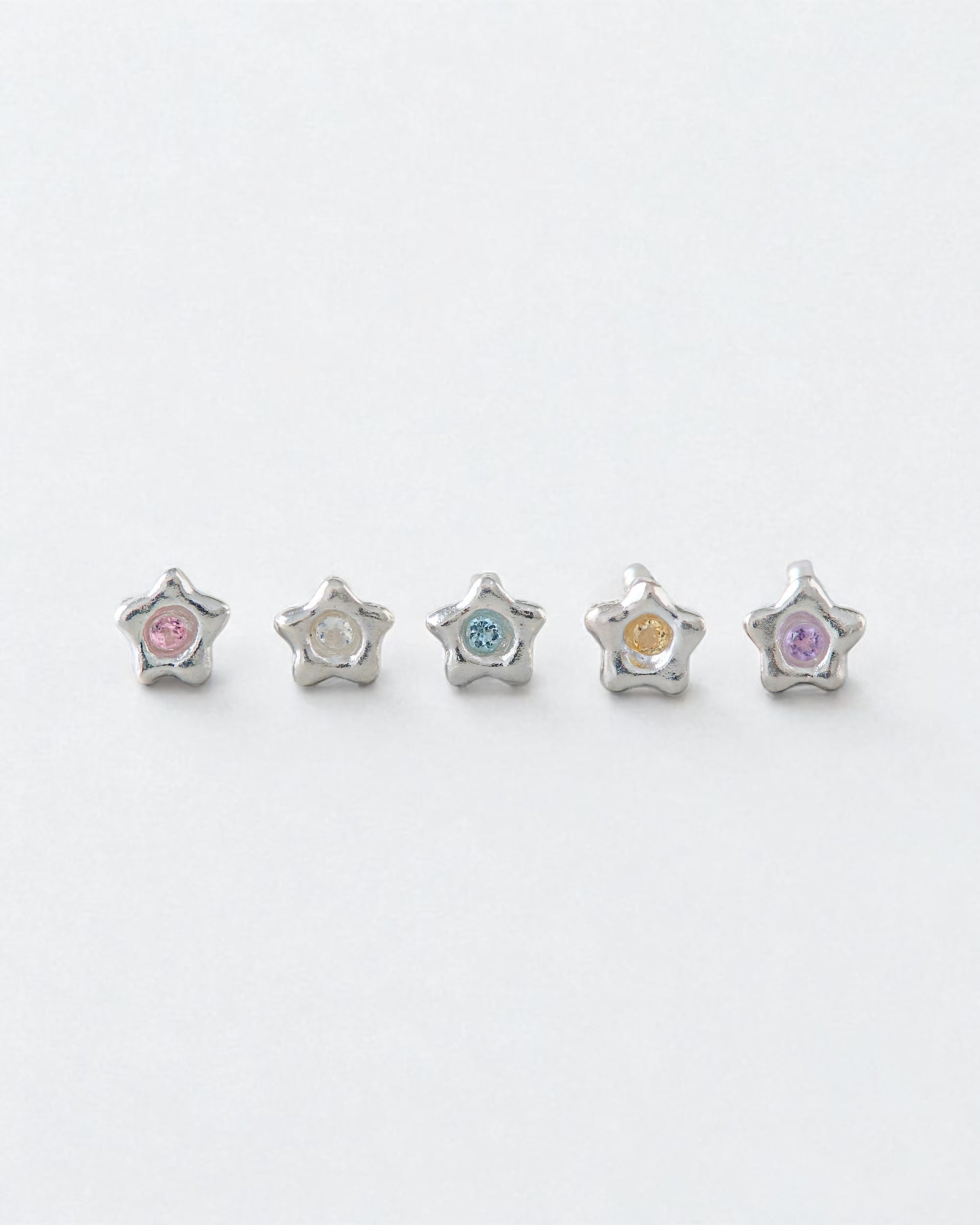 【シンプル♪】STRATHBERRY / Lana ピアス 星のstone earring straight silver925 18G LJ24021P 16G