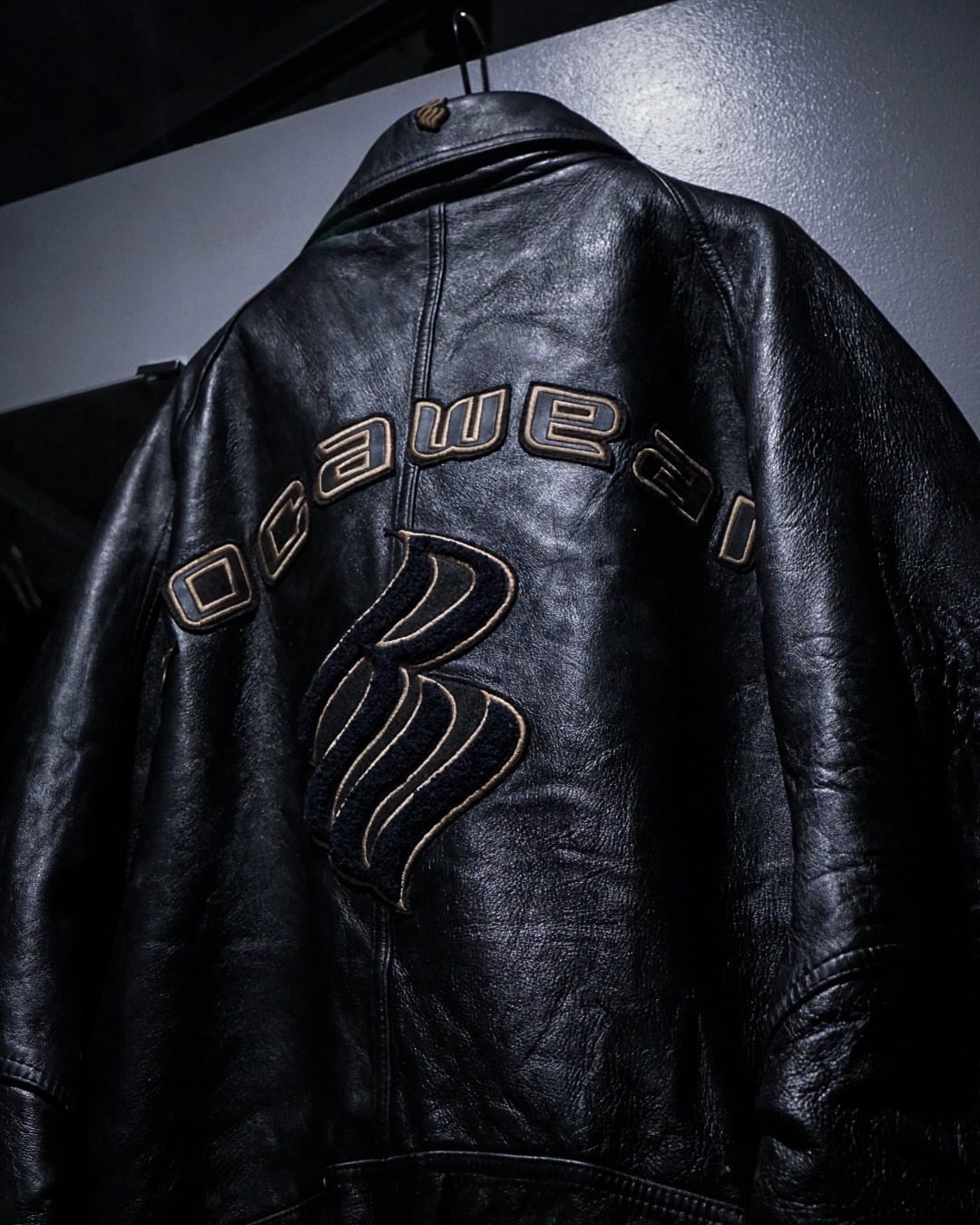 add (C) vintage】“ROCA WEAR” Logo Wappen Vintage Oversized Leather