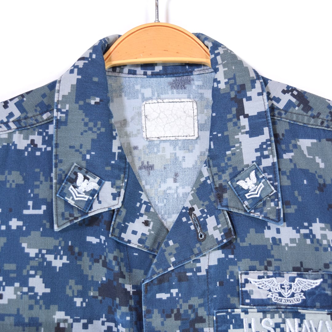 U.S.NAVY 米軍 NWU タイプ1 ジャケット ブルーデジタルカモ ワッペン