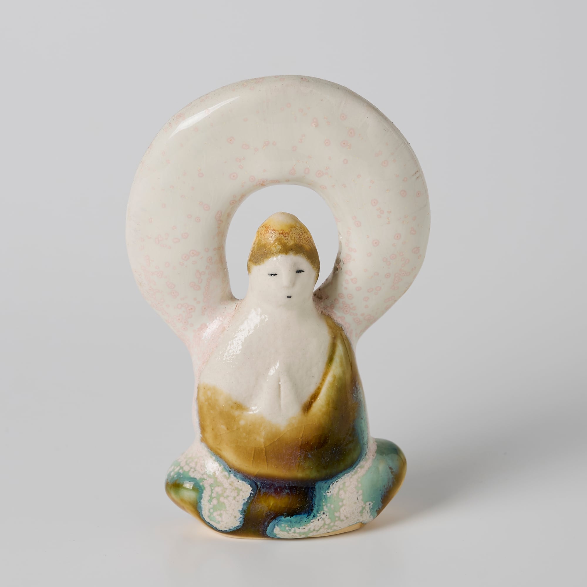 Nagisa工房／陶芸作品／ちいさな仏さま_01(木製台座付き) | Gallery