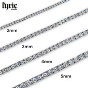 2mm 55cm  luxury tennis necklace silver