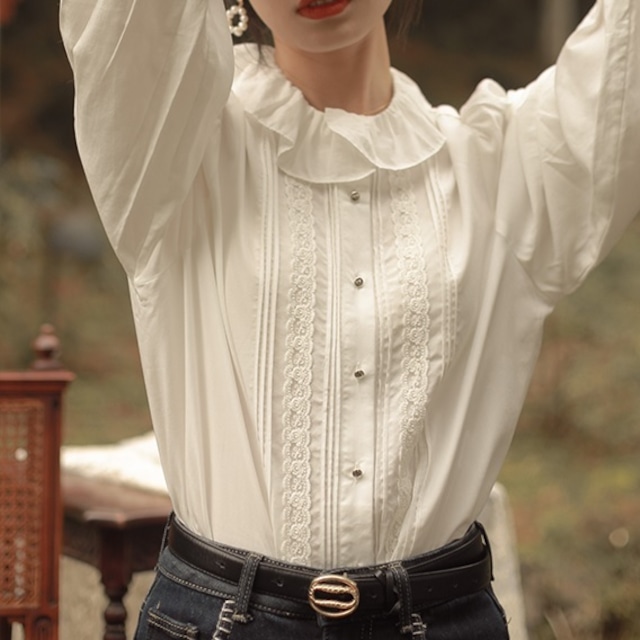 doll collar blouse<t1247>