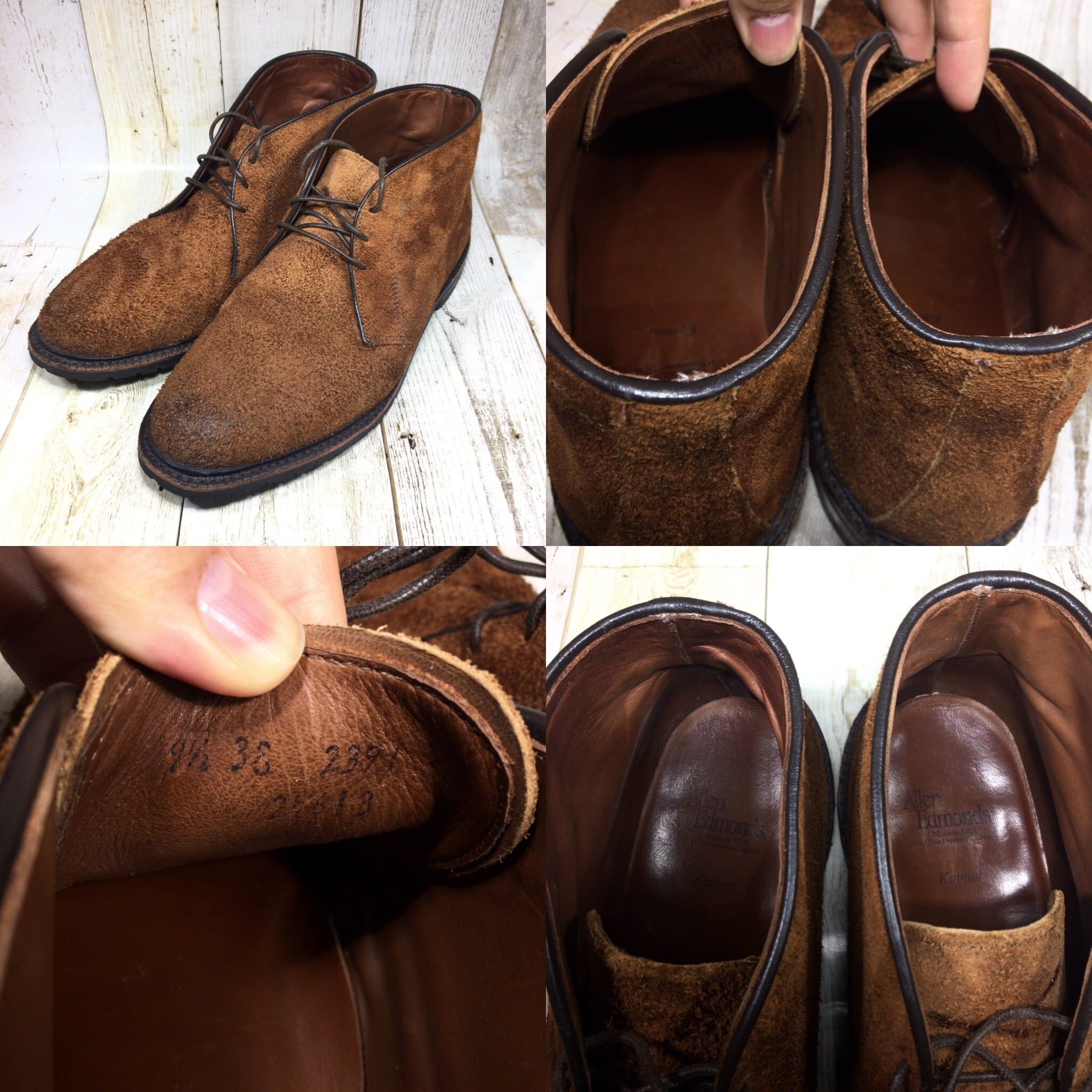 Allen Edmonds アレンエドモンズ スエード チャッカブーツ US9H 27.5cm 