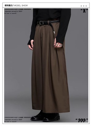 RFDRFD 26AW アンクル丈 和モダン ワイドプリーツパンツ