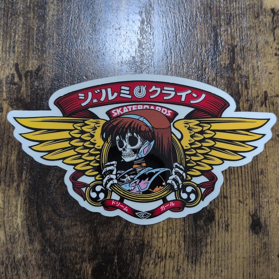 【ST-1048】jk industries skateboard sticker ステッカー ジェレミークライン ジェルミクライン スケートボード スケボー dream wings